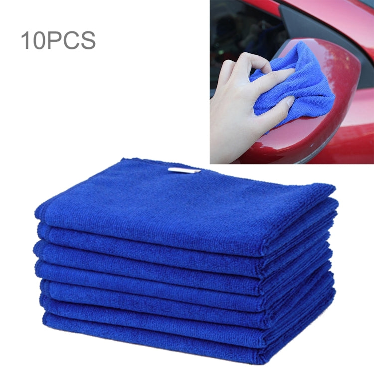 10x Blue Microfiber Cleaning Cloths | Car Detailing Polish Wax | Super Absorbent UK